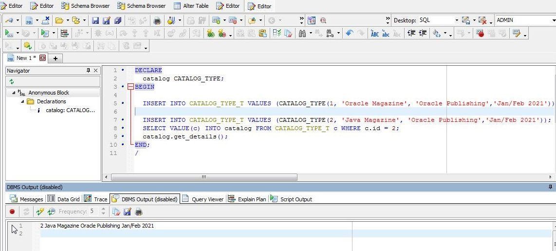 DBMS Output