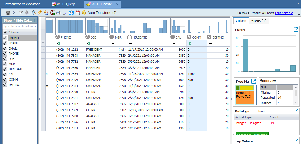 Toad Data Point Workbook Replaced Data Ready for Use