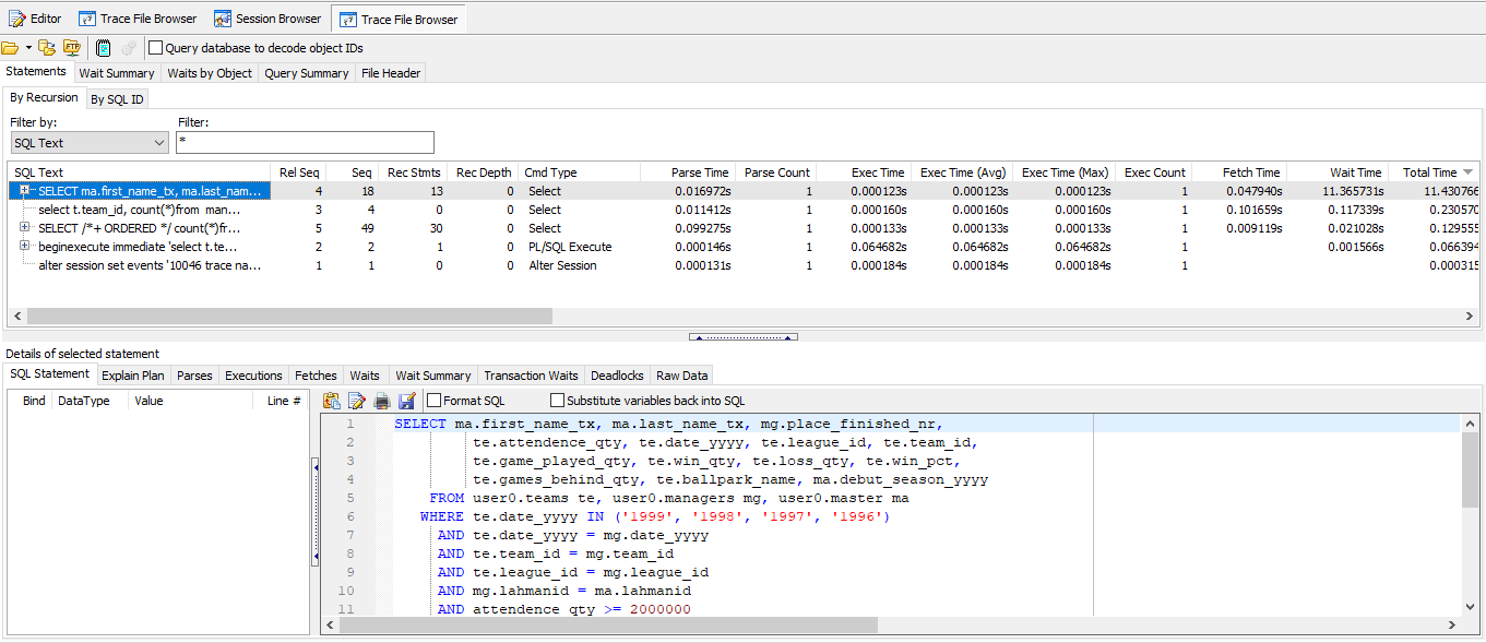 Using Trace File Analyzer