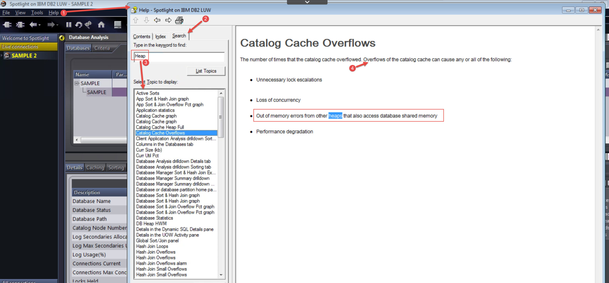 Clicking on ‘Help’ or pressing the F1 key will bring up the Help facility where you can search specific words.