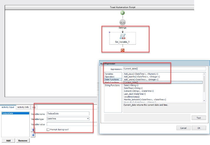 You can automate these kinds of queries by adding a “Set variable” action to define how the automation should populate the variable during an scheduled run.