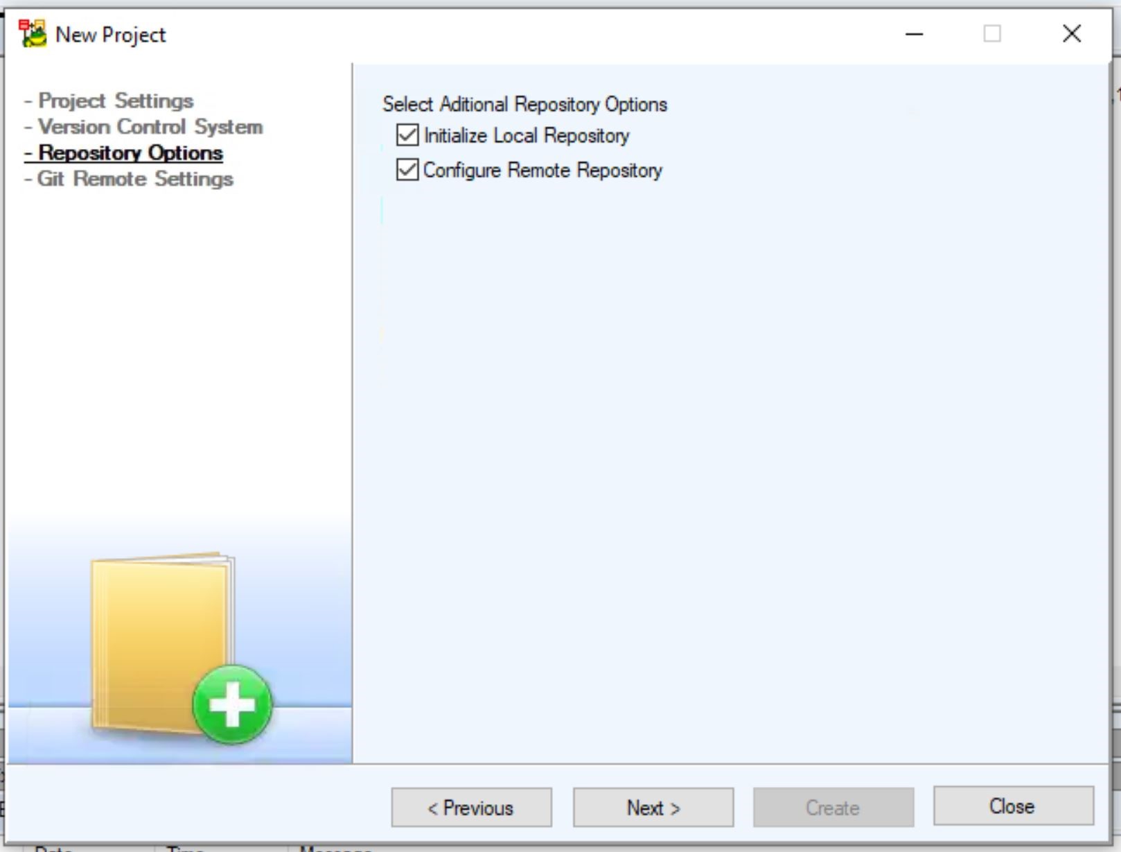  Screen shot of Toad Data Modeler showing how to configure your git repository options.