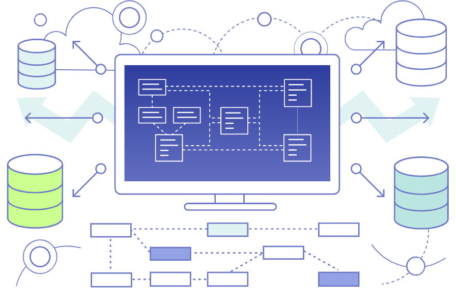 Computer screen with database. What's new in Toad Data Point 5.1.3?