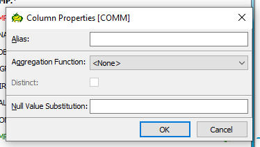 column properties