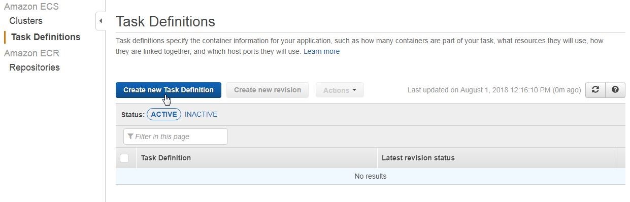 Figure 1, task definitions screen.