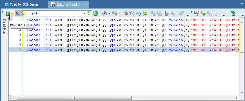 Figure 13. Clicking on Execute Scripts