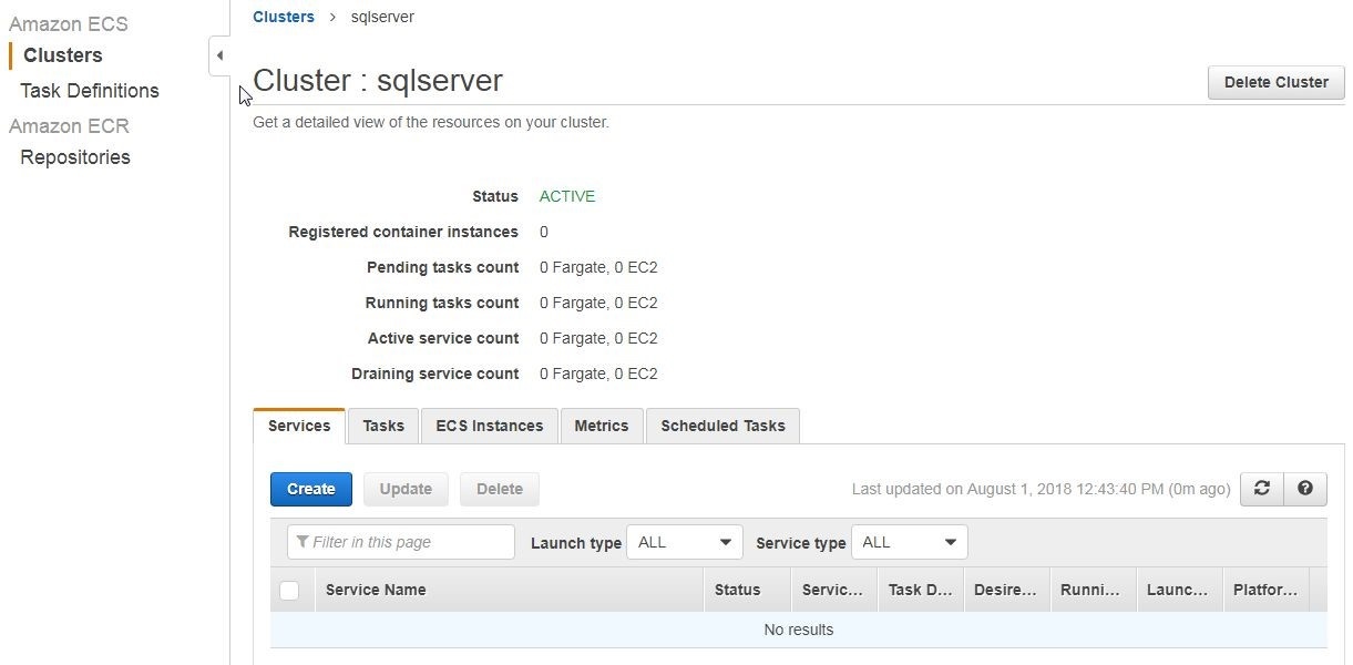 Figure 15, launch status shows cluster has been created