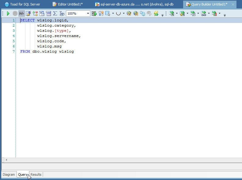 Figure 20. SQL Query Statement