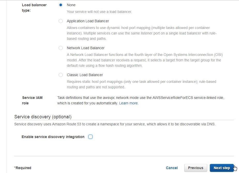 Figure 20. Selecting network configuration and clicking on Next step.