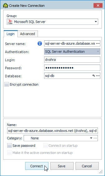 Figure 28. Clicking on Connect