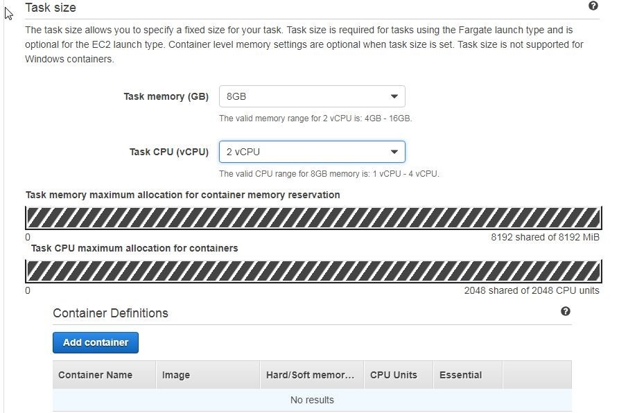 Figure 5, how to specify task memory and task CPU