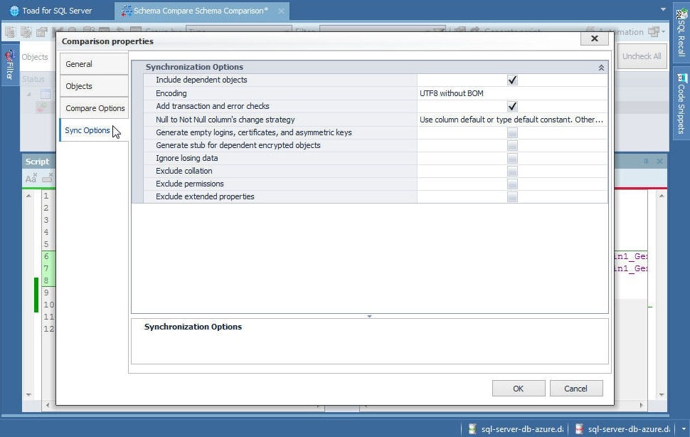 Figure 62. Sync Options