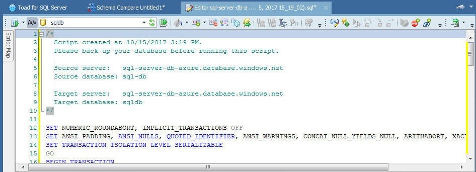 Figure 69. Synchronization Script