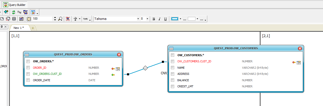 Within the Query Builder, you can select your desired columns, where clause (simple or complex), group by and sort columns.