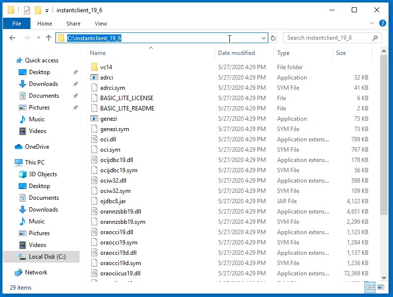 Extract the contents of the zip file to a folder.