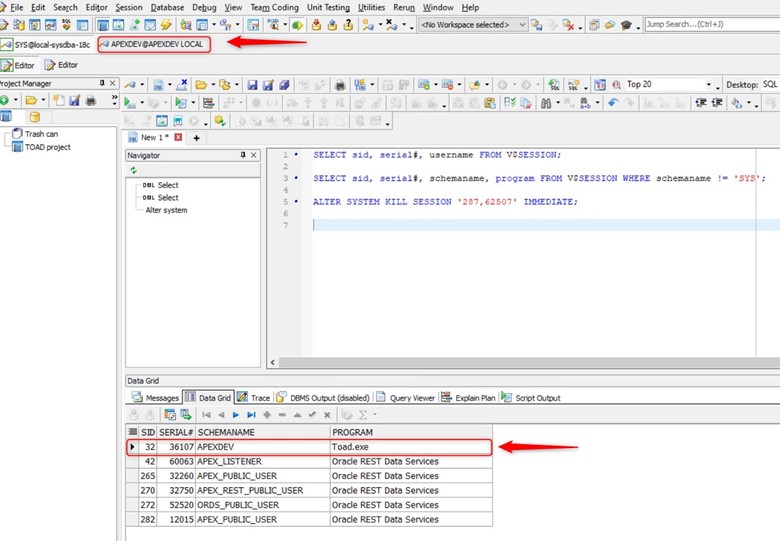 kill session in oracle 4