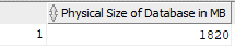 oracle database size 4