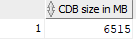 oracle database size 7