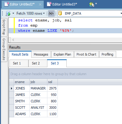 sql pattern matching - LIKE data that contains S