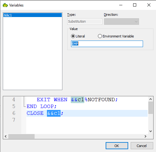 See the developer tool, Toad for Oracle, PL/SQL template in action.